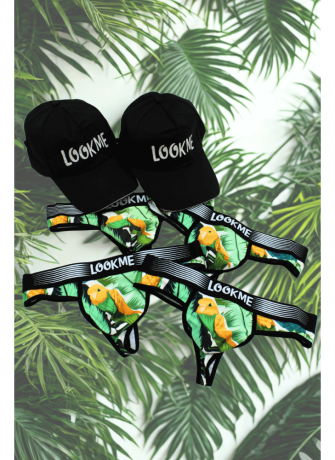 Pack 4 Strings Homme LM2402-57BIR LOOKME + 2 Casquettes Offertes
